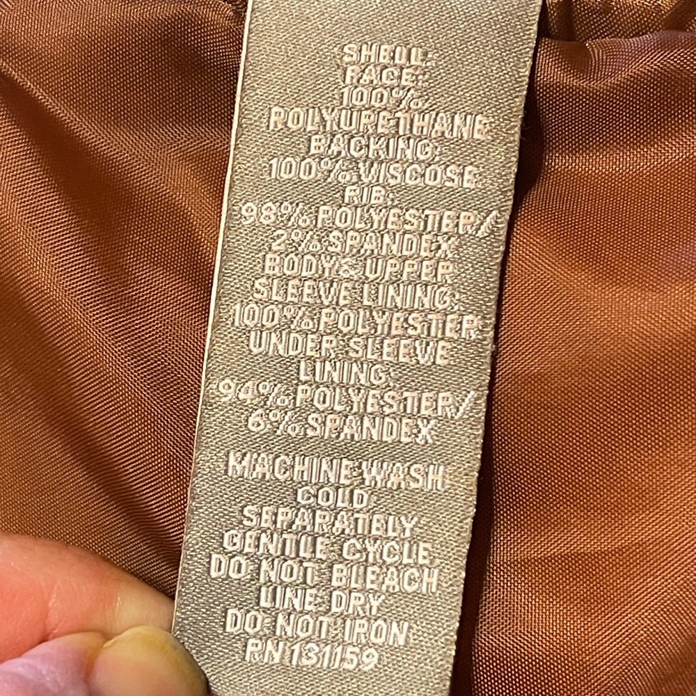 Valerie Stevens Tan Faux Leather Jacket - Picture 2 of 12
